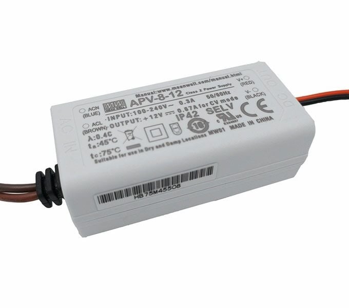 APV-8-24, 24VDC 0.34A 8W LED Sürücü, Mean Well