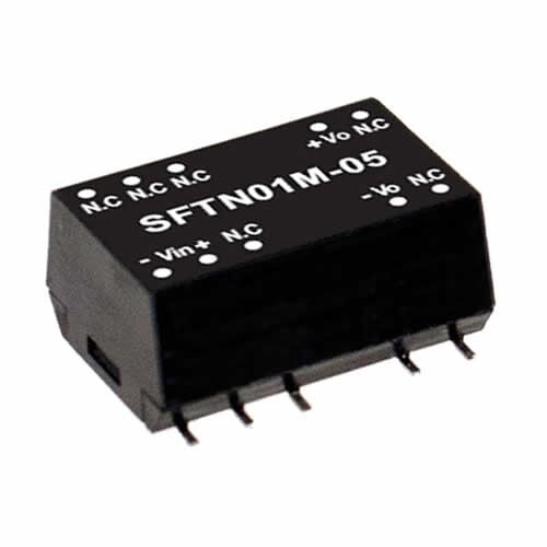 SFTN01M-12, 12Vin 12Vout 84mA 1W DC/DC SMD Konvertör, MeanWell
