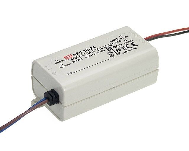 APV-16-12, 12VDC 1.25A 16W LED Sürücü, Mean Well