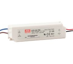 LPC-35-1400, 1400mA 35W Sabit Akım Ekonomik LED Sürücü, Mean Well