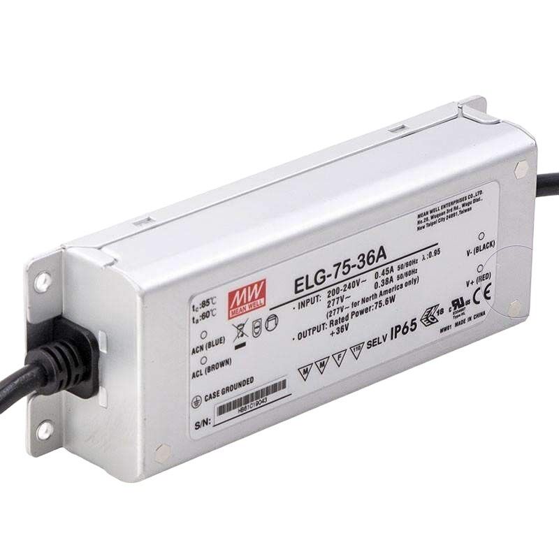 ELG-75-36A, Ayarlanabilir Voltaj LED Sürücü, Mean Well