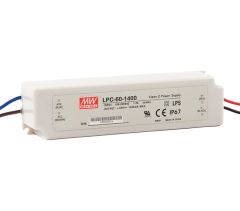 LPC-60-1400, 1400mA 60W Sabit Akım Ekonomik LED Sürücü, Mean Well