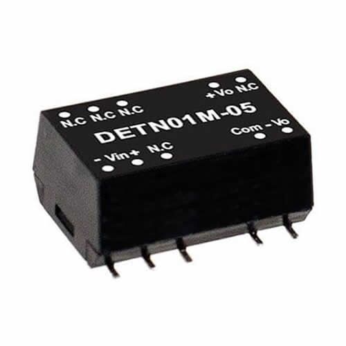 DETN01L-15, 5Vin ±15Vout ±34mA 1W DC/DC SMD Konvertör, MeanWell