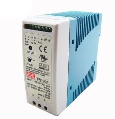 DRC-40B, 27.6V UPS Fonksiyon Ray Tipi Akü Şarj, Mean Well
