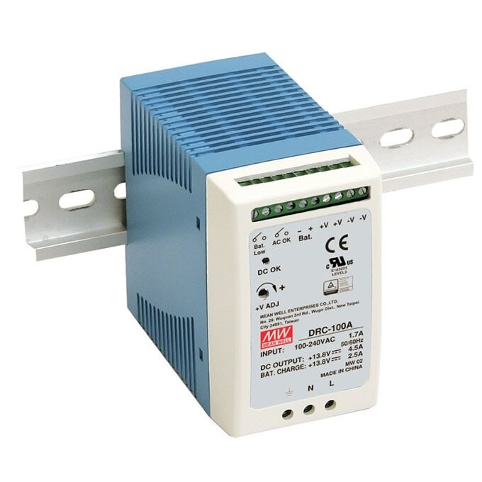 DRC-100A, 13.8V UPS Fonksiyon Ray Tipi Akü Şarj