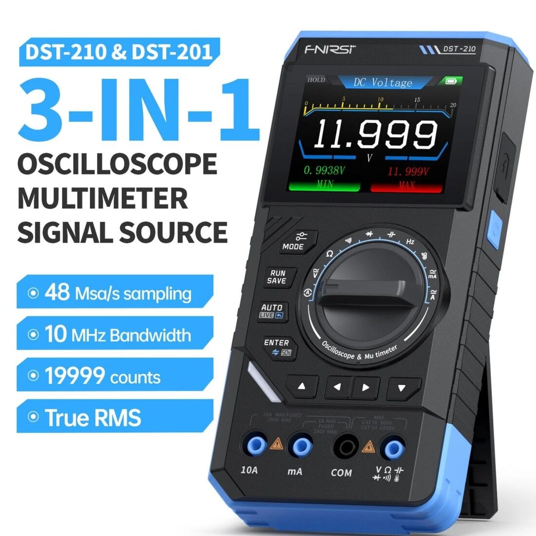 DST-210, El Tipi 3ü 1 Arada Multimetre + Osiloskop + Sinyal Jeneratörü
