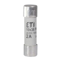 ETI 002625017, CH10x38 700VDC/700VAC 2A gR Porselen Sigorta