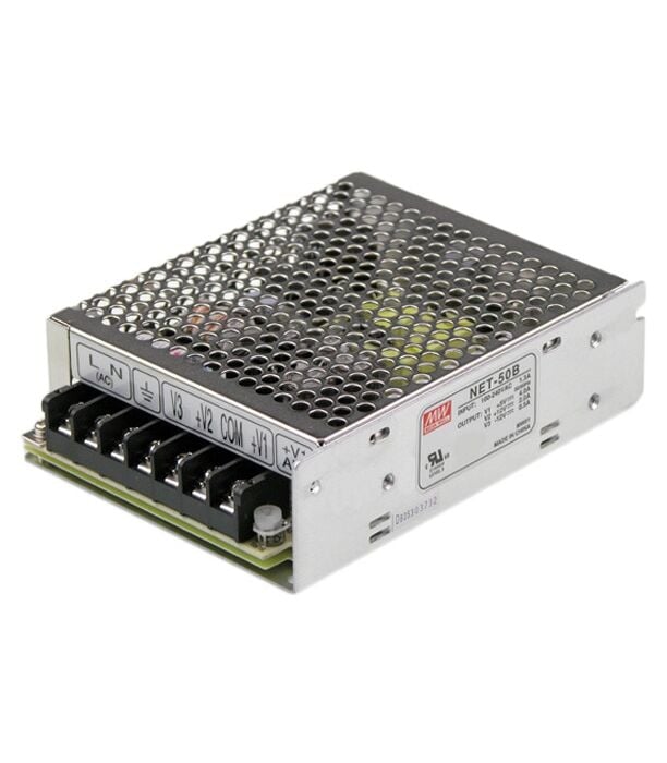 NET-50B, 5V/±12VDC Çıkış 50W Güç Kaynağı, Mean Well