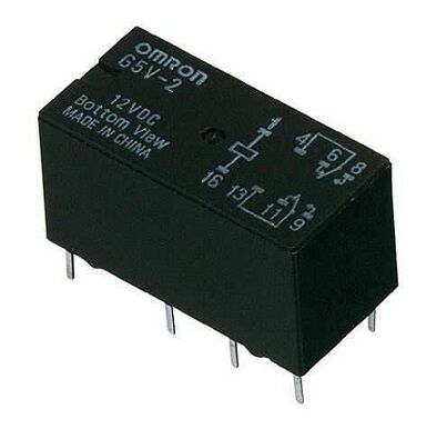 G5V-2-DC12, 12VDC 2A DPDT (2 Form C) Röle
