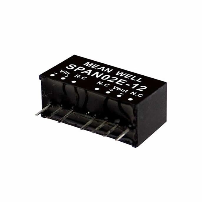 SPAN02E-12, 5Vin 12Vout 167mA 2W DC/DC Konvertör, MeanWell