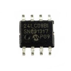 24LC08BT-I/SN, 24LC08BI, SOIC-8 SMD Eeprom