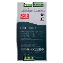 DRC-180B, 27.6V UPS Fonksiyon Ray Tipi Akü Şarj, Mean Well
