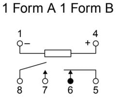 ST1-DC12V, 8A 12VDC (1 Form A 1 Form B) Röle