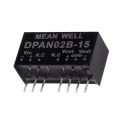 DPAN02B-05, 24Vin ±5Vout ±200mA 2W DC/DC Konvertör, MeanWell
