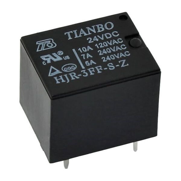 HJR-3FF-S-Z/24VDC, 24VDC 7A 5 Pin SPDT (1 Form C) Röle