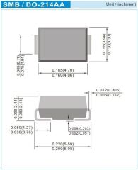 P6SMBJ8.5CA, 8.5V 600W DO-214AA (SMB) Çift Yönlü TVS Diyot