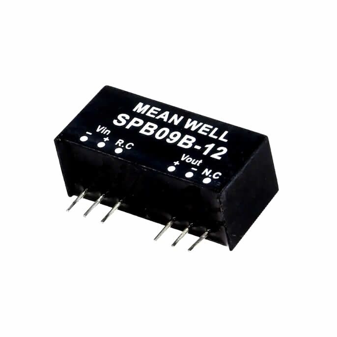SPB09B-12, 24Vin 12Vout 750mA 9W DC/DC Konvertör, MeanWell