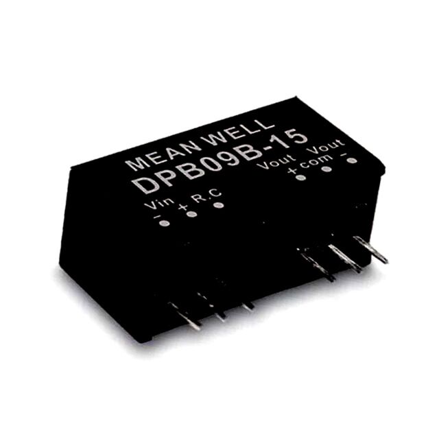 DPB09A-05, 12Vin ±5Vout ±800mA 9W DC/DC Konvertör, MeanWell