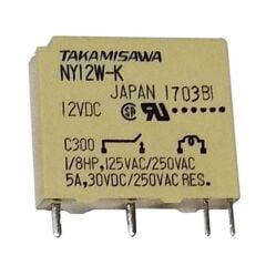 NY12W-K, 12VDC 5A 1 Form A (SPST-NO) Yassı Tek Kontak Röle