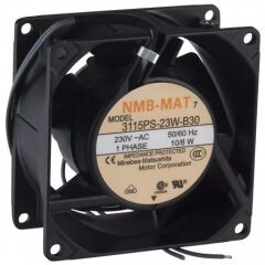 3115PS-23W-B30, 80x80x38mm 230VAC 2 Kablolu Metal Fan