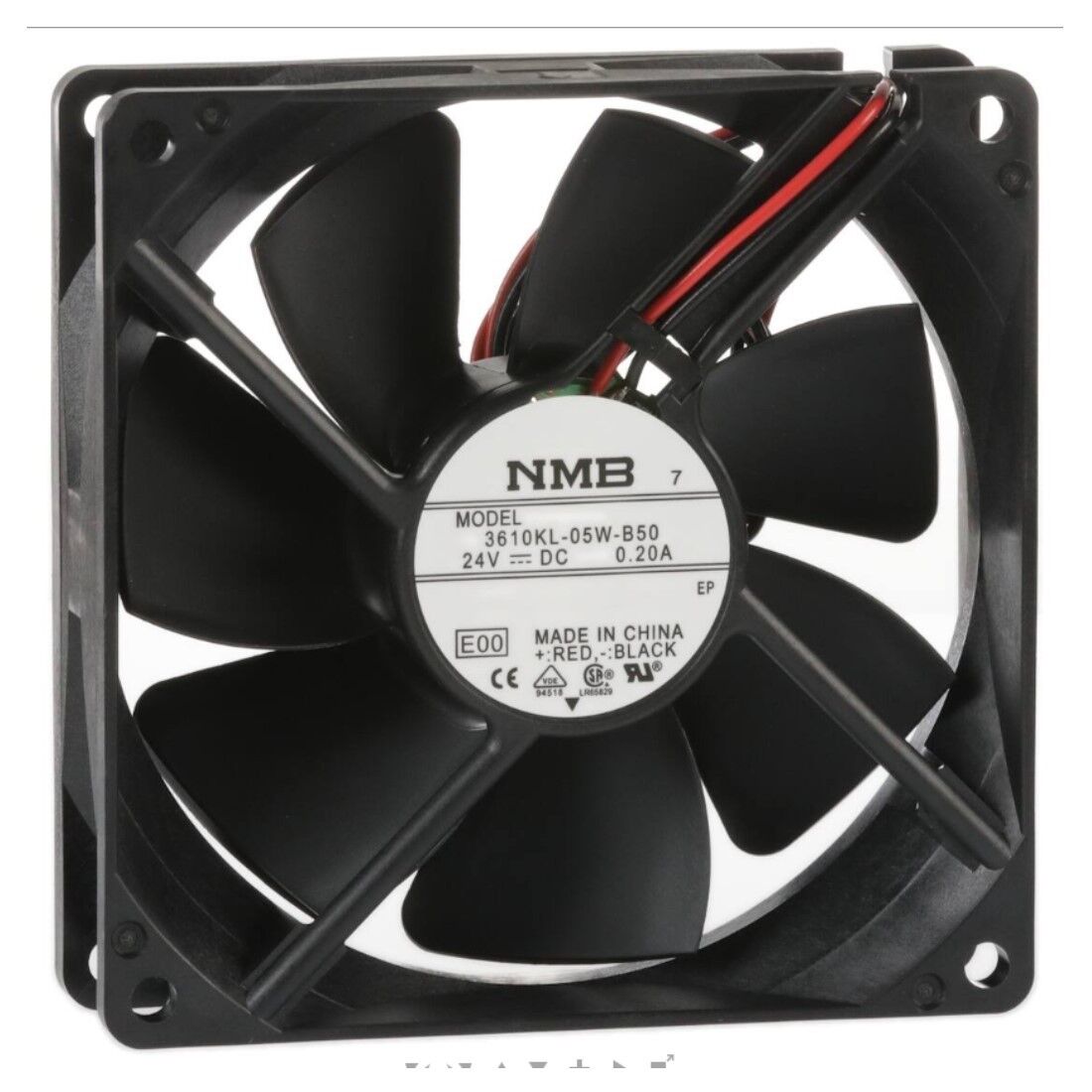 3610KL-05W-B50-E00, 92x92x25mm 24VDC 0.20A 2 Kablolu Fan