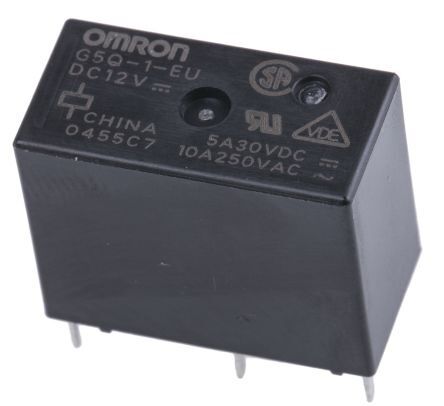 G5Q-1-EU DC12, 12VDC 10A SPDT (1 Form C) Röle