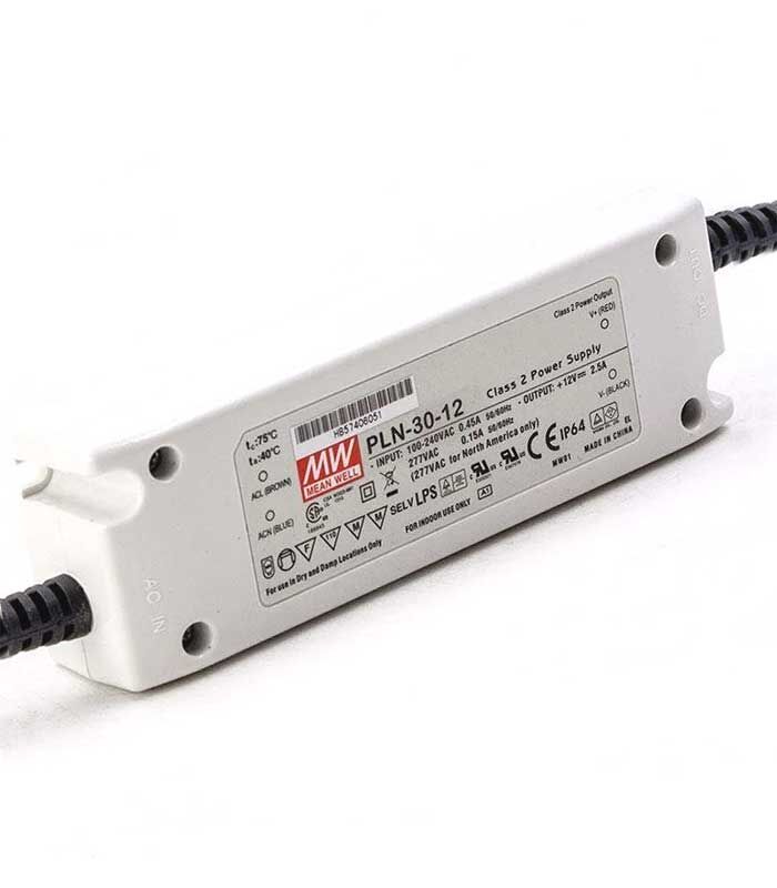 PLN-30-9, 9V 3.3A 30W Ayarlanabilir LED Sürücü, Mean Well