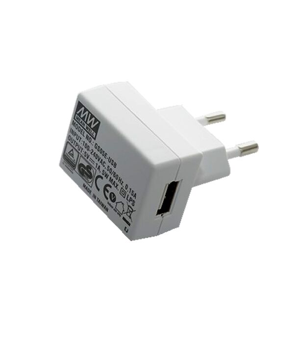 GS05E-USB, 5VDC 1.00A Priz Tipi USB Adaptör, Mean Well