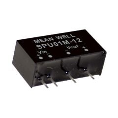 SPU01N-12, 24Vin 12Vout 84mA 1W DC/DC Konvertör, MeanWell