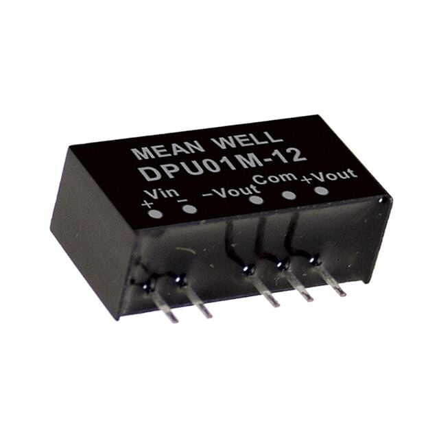 DPU01L-12, 5Vin ±12Vout ±42mA 1W DC/DC Konvertör, MeanWell