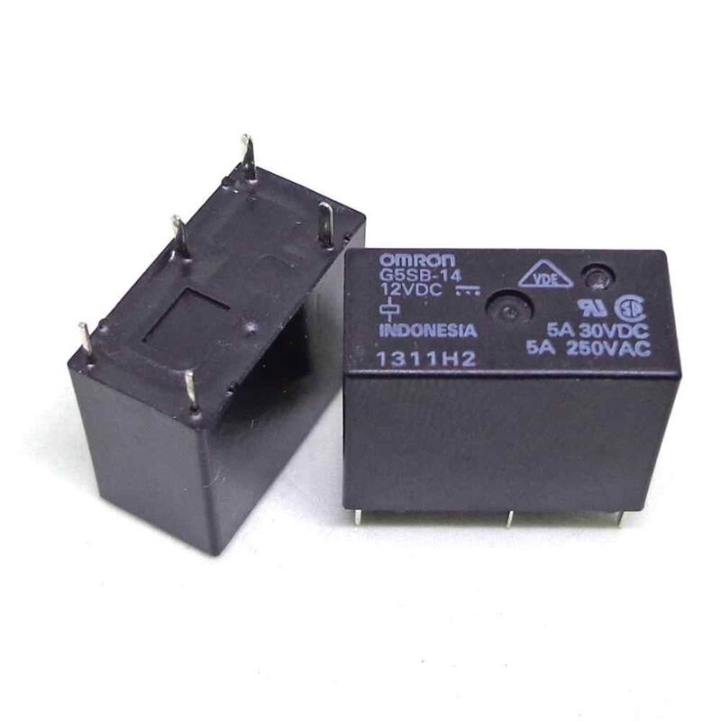 G5SB-14 DC12, 12VDC 5A SPDT (1 Form C) Röle