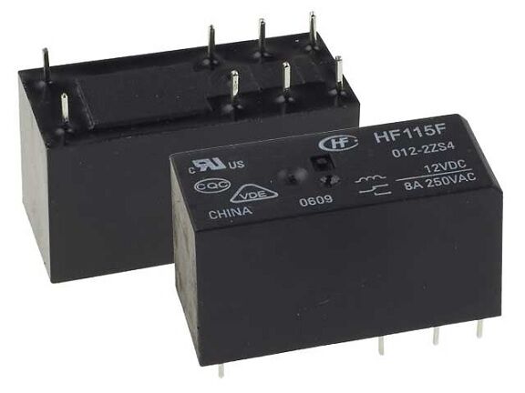 HF115F/018-2ZS4, 18VDC 8A Çift Kontak Röle