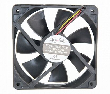 Marxlow, 120x120x25mm 12VDC 0.28A 3 Kablolu Fan