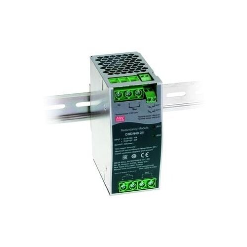 DRDN40-24, 24VDC 40A Yedekleme Modülü, Ray Montaj Mean Well