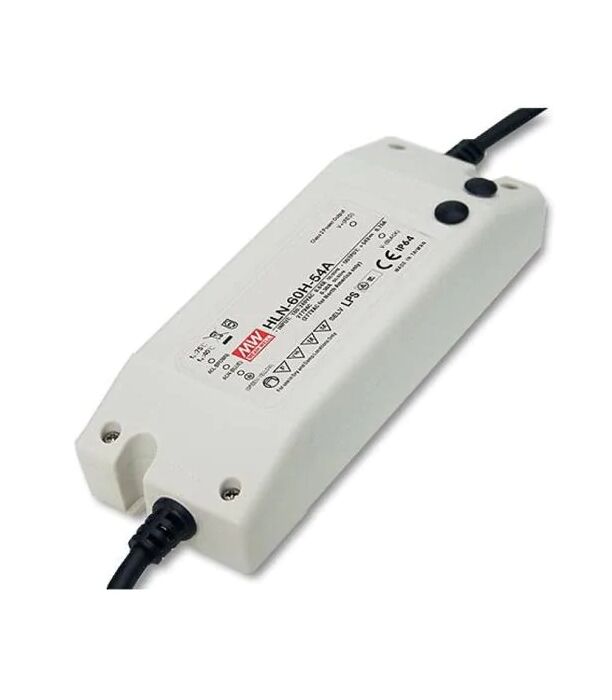 HLN-60H-24AB, 24V 2.50A 60W Ayarlanabilir LED Sürücü, Mean Well
