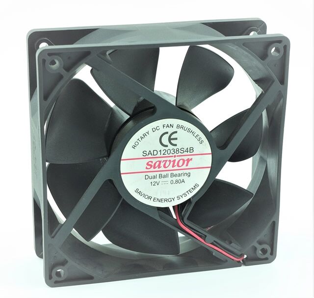 SAD12038S4B, 120x120x38mm 12V 0.80A 8.4W 2 Kablolu Fan