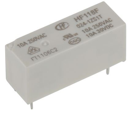 HF118F/024-1ZS1, 24VDC 10A SPDT (1 Form C) Röle