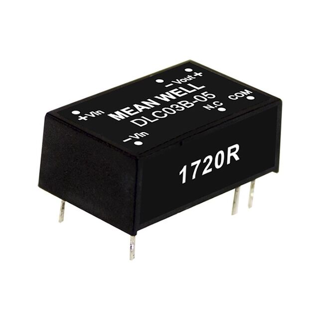 DLC03B-15, 24Vin ±15Vout ±100mA 3W DC/DC Konvertör, MeanWell