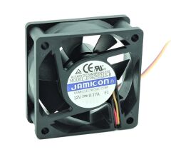 JF0625S1LS-R, 60x60x25mm 12VDC 0.17A 3 Kablolu Fan