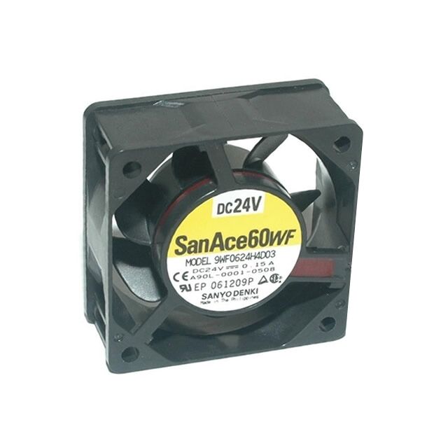 9WF0624H4D03, 60x60x25mm 24VDC 0.13A 3 Kablolu Fan