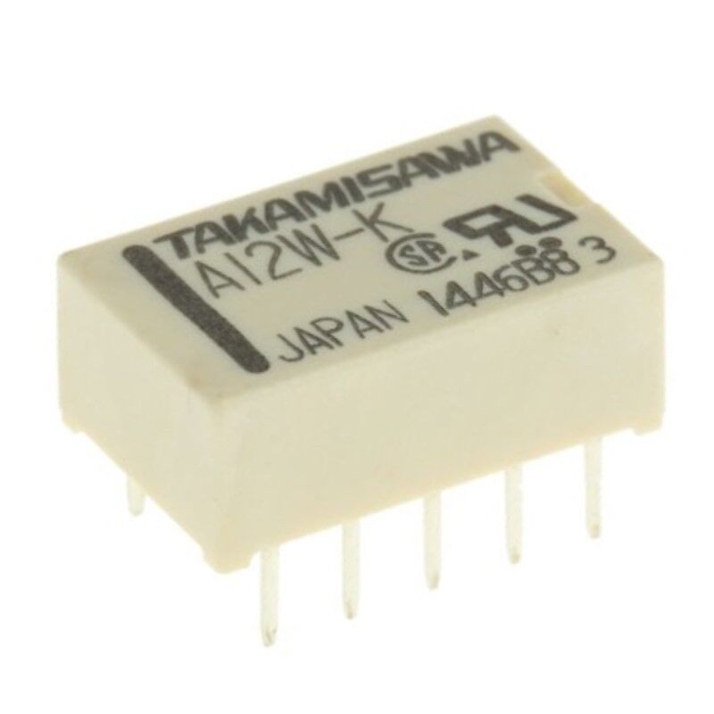 A12W-K, 12VDC 2A DPTD (2 Form C) Röle