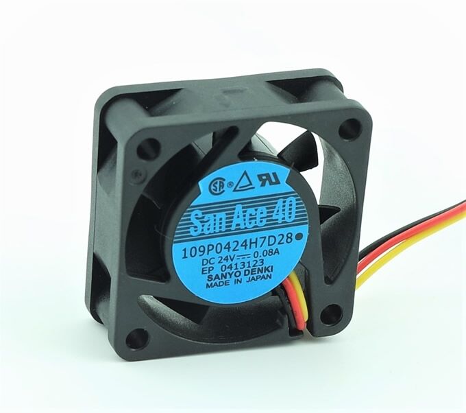 109P0424H7D28, 40x40x15mm 24VDC 0.08A 3 Kablolu Fan
