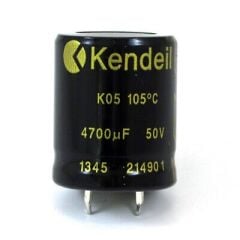 4.700uF 50V 25x30mm 105'C SNAP Elektrolitik Kondansatör