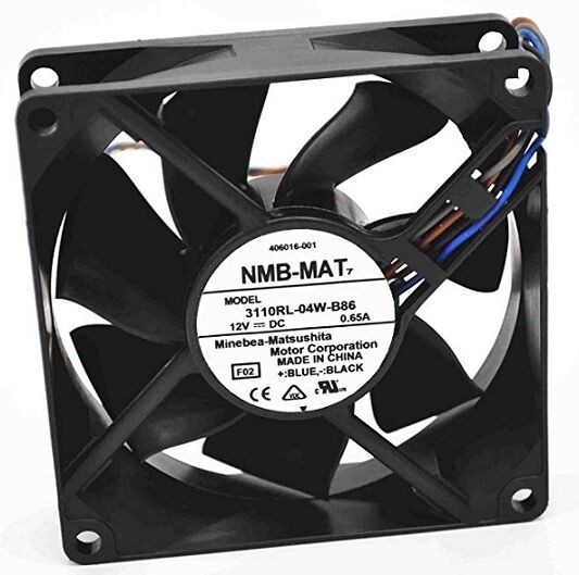 3110RL-04W-B86, 80x80x25mm 12VDC 0.65A 4 Kablolu Fan