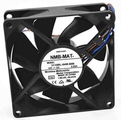 3110RL-04W-B86, 80x80x25mm 12VDC 0.65A 4 Kablolu Fan