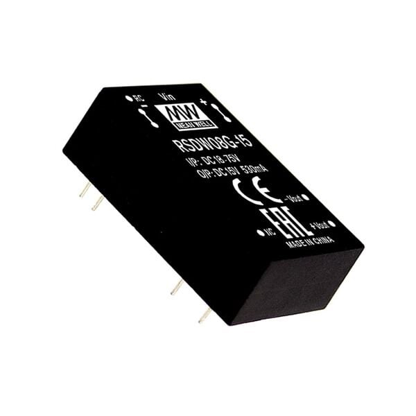 RSDW08F-03, 24Vin 3.3Vout 2000mA 8W DC/DC Konvertör, MeanWell