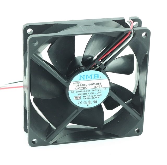 3610KL-04W-B59, 92x92x25mm 12VDC 0.12A 3 Kablolu Fan