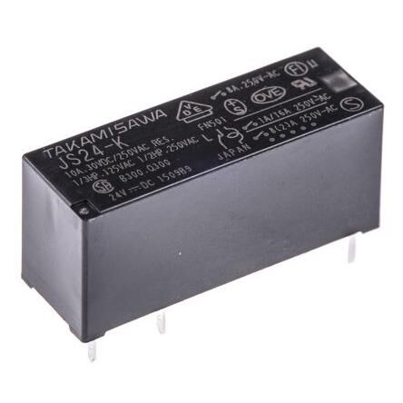 JS24-K, 24VDC 10A SPDT (1 Form C) Röle