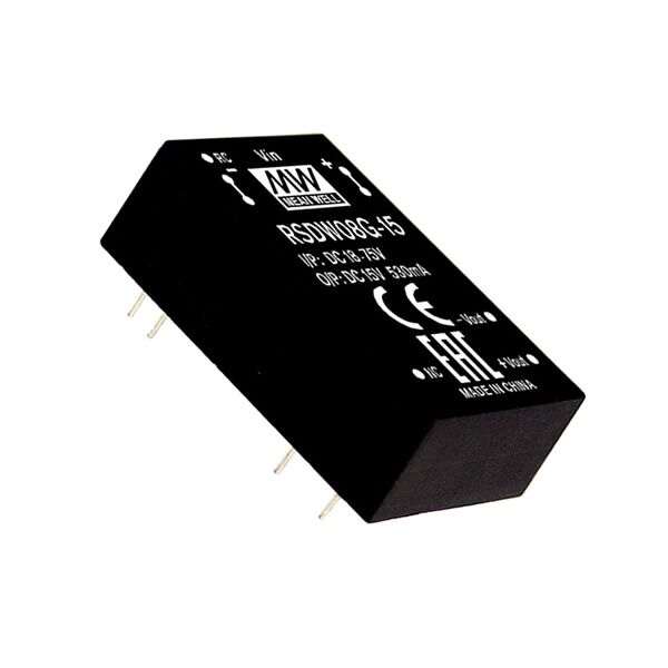 RSDW08F-12, 24Vin 12Vout 666mA 8W DC/DC Konvertör, MeanWell