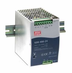 SDR-480-24, 24VDC 20A Ray Montaj Güç Kaynağı, Mean Well